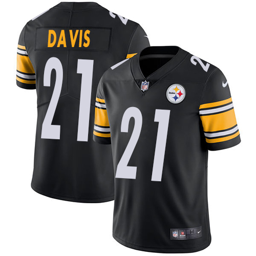 Nike Steelers #21 Sean Davis Black Team Color Youth Stitched NFL Vapor Untouchable Limited Jersey - Click Image to Close